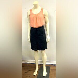 RW&CO  SILHOUETTE CENTRR PLEAT HIGH WAIST WOOL SKIRT size 1